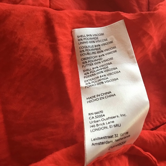 Anthropologie red off shoulder cutouts dress 8 - Picture 8 of 8